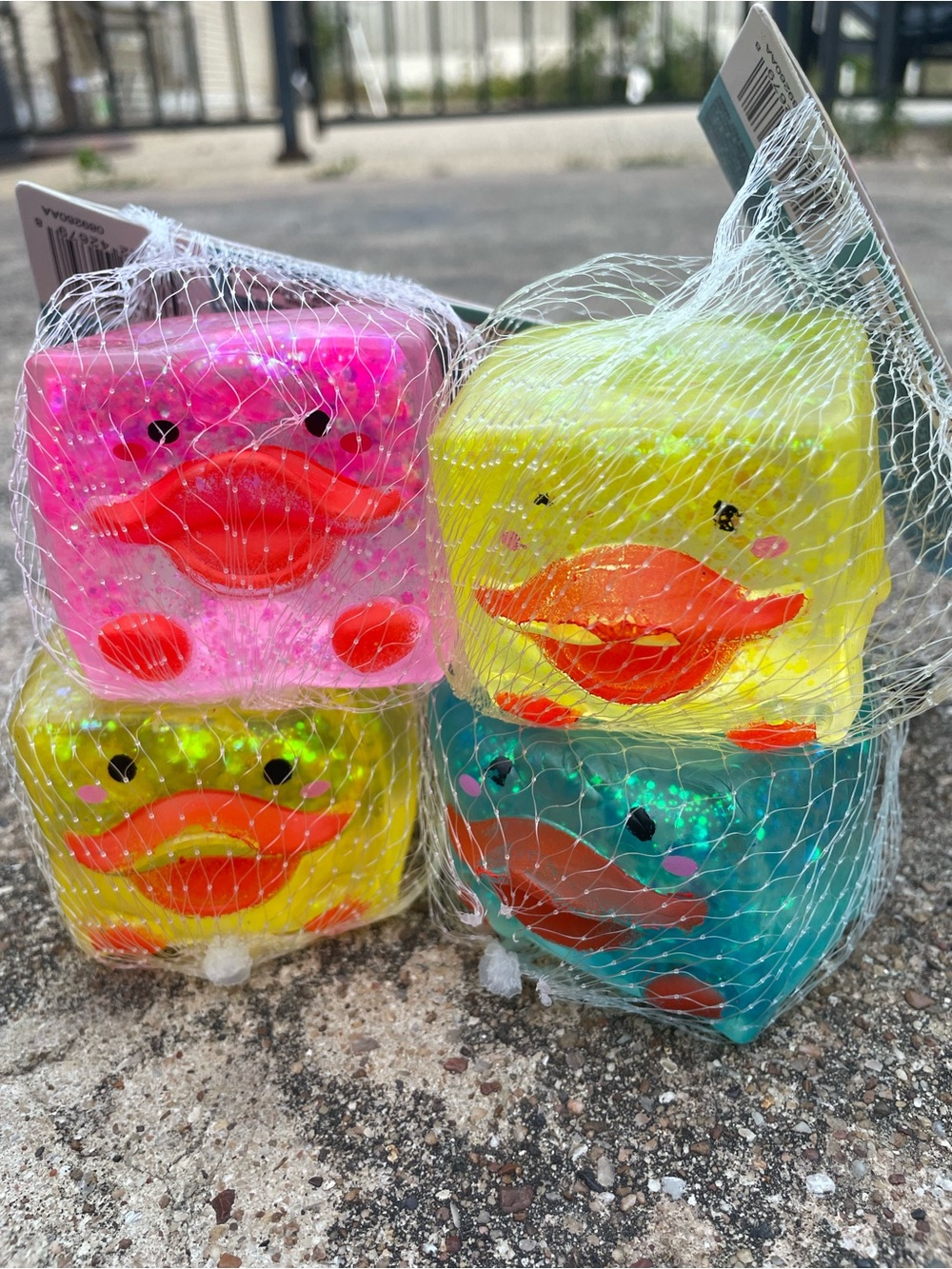 4 Pack - Sugar Swaps Duck Cubes Squishy Toys [Pink Blue Yellow] NEW!